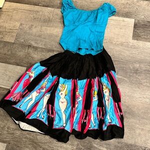 Pinup Girl Clothing Burlesque Skirt and Top